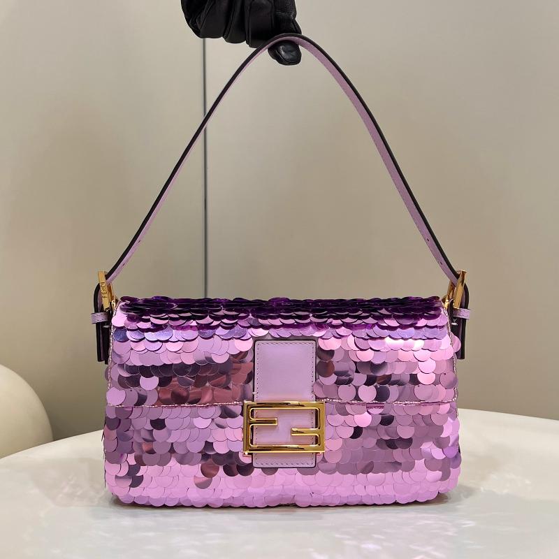Fendi Clutches Shoulder Bag 8BR792 Pearl Purple